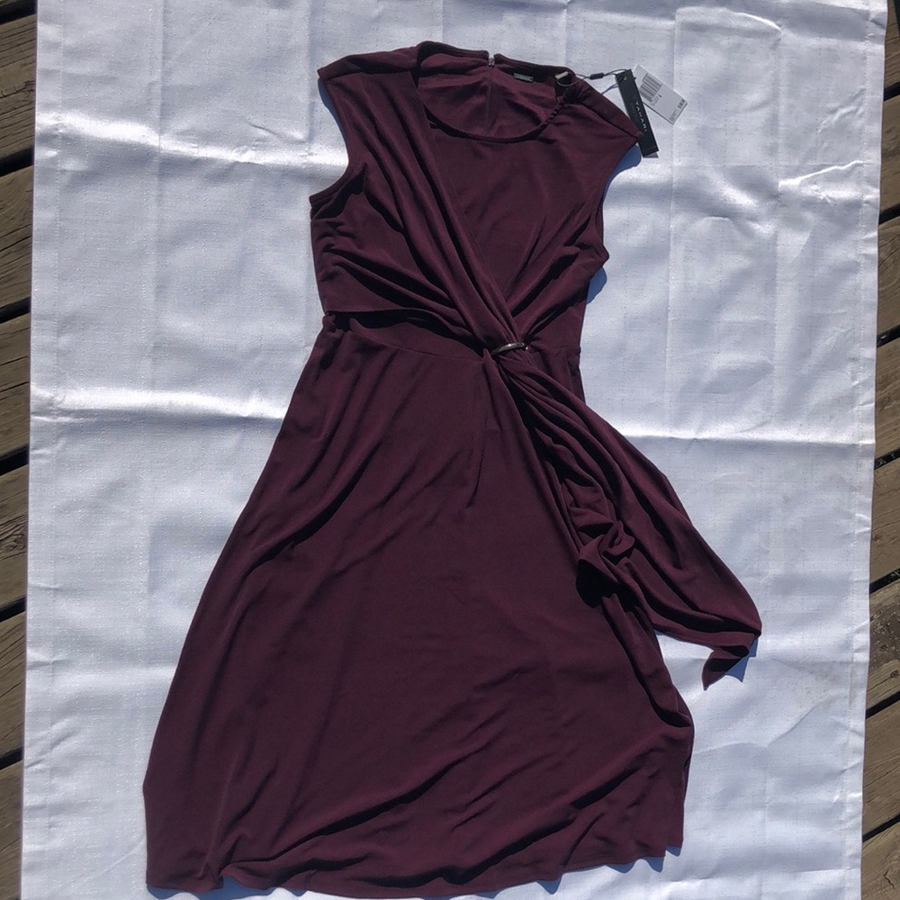 T Tahari Plum Midi Dress - 4
